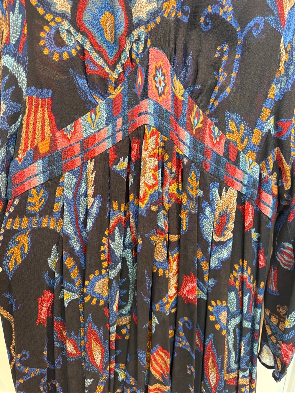 FARM Rio Black Maxi Dress with Multicolor Paisley Print - Picture 8 of 11